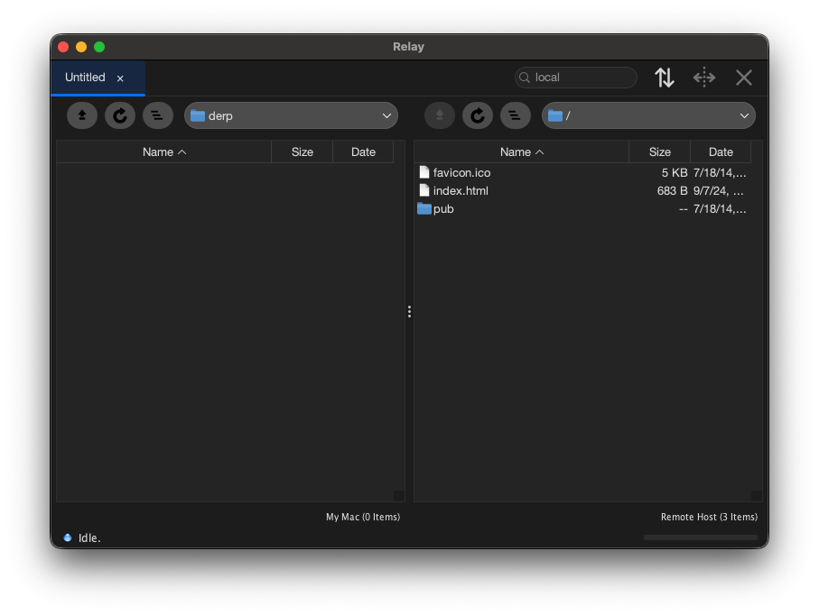 RelaySFTP on macOS